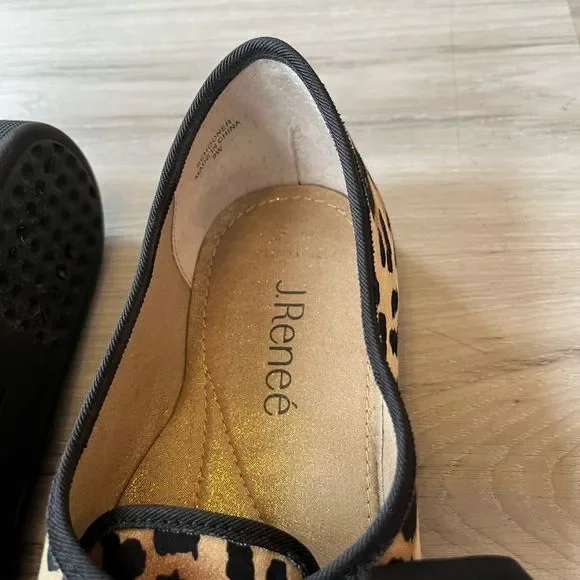 J. Renee 9 Schooner Cheetah Bling Lace Up Shoes - Picture 6 of 9